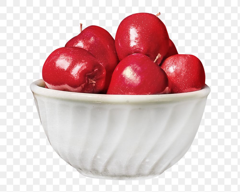 Red apple png, transparent background