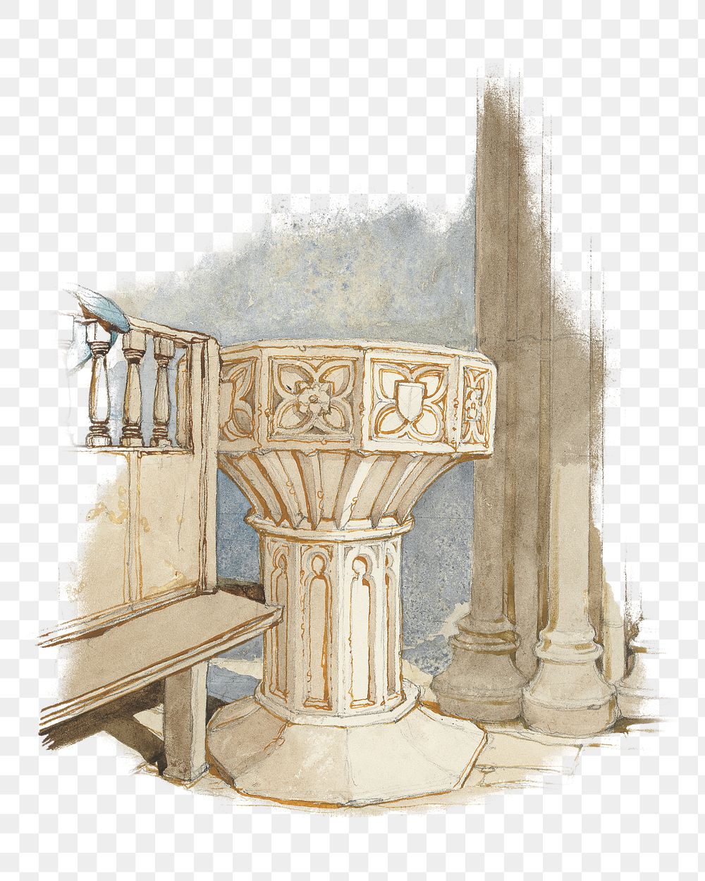 PNG Column architecture illustration transparent background. Remixed by rawpixel.