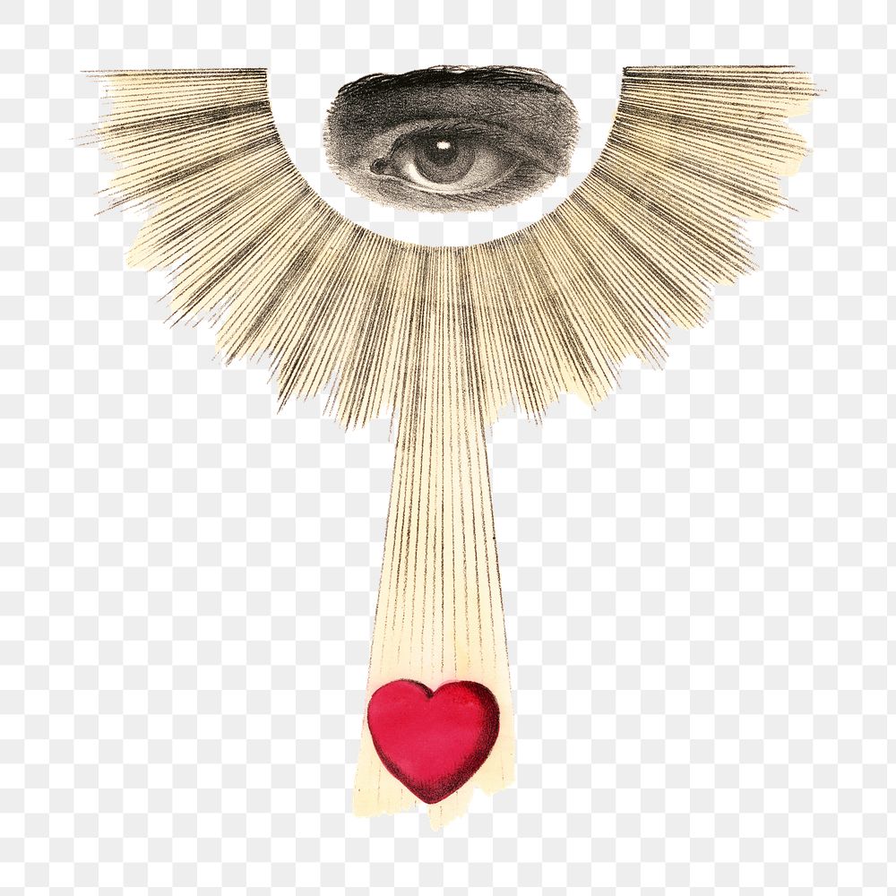 PNG Observing eye from above, vintage illustration, transparent background.  Remixed by rawpixel. 