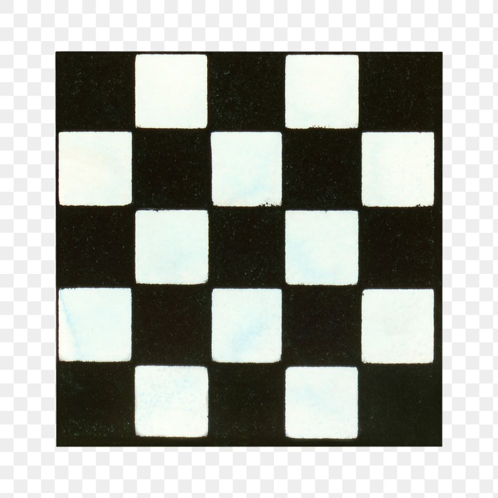 PNG Checkered square shape, vintage illustration, transparent background.  Remixed by rawpixel. 