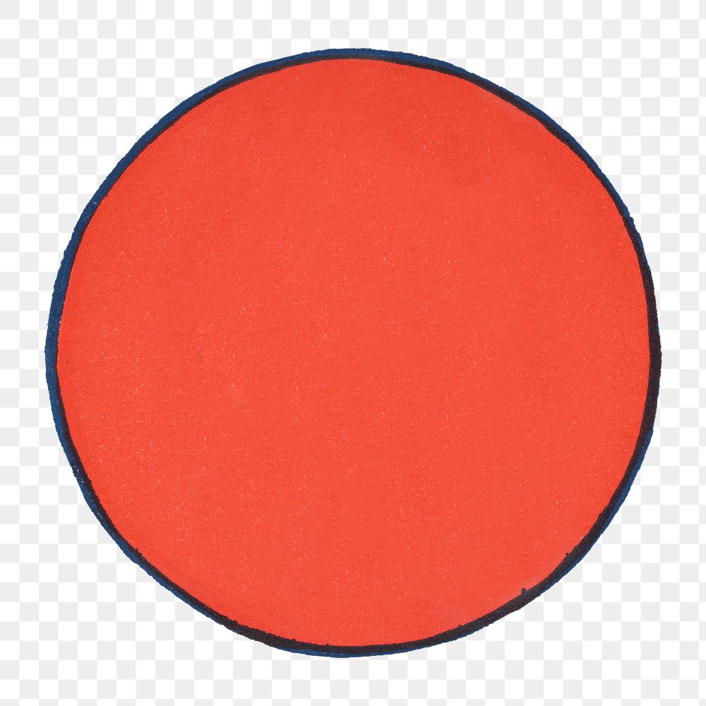 PNG Red circle shape, drawn by Jaroslav Dobrovolsk&yacute;, transparent background.  Remixed by rawpixel. 