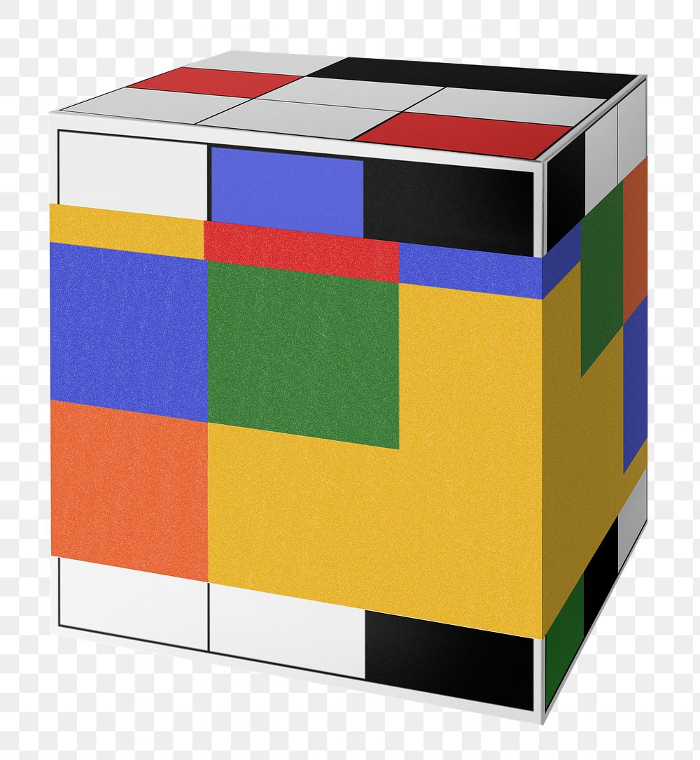 PNG colorful paper box, transparent background