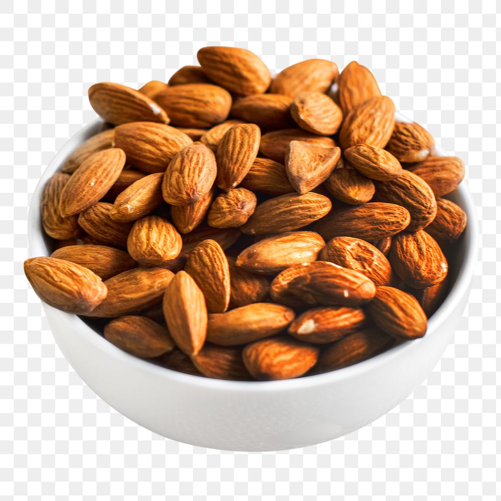 Almonds png collage element on transparent background
