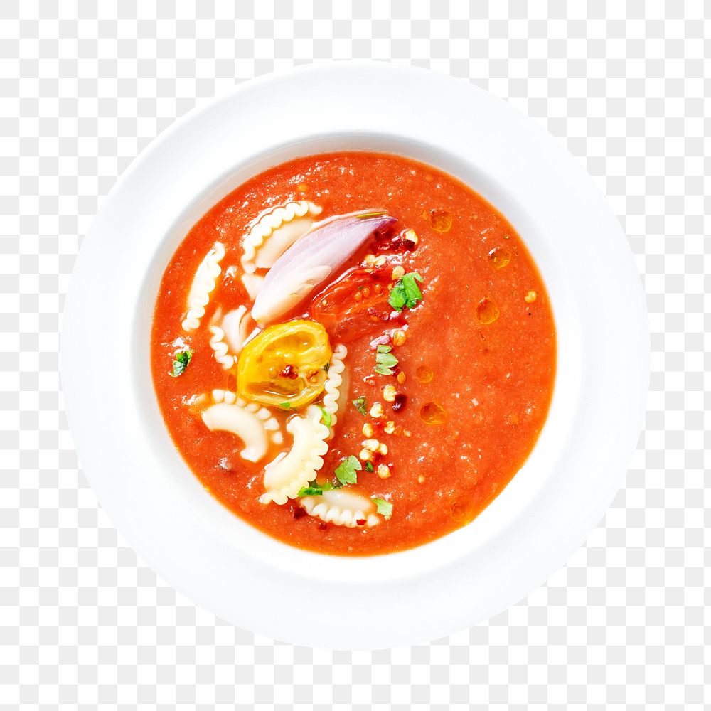 Tomato soup png, food element, transparent background
