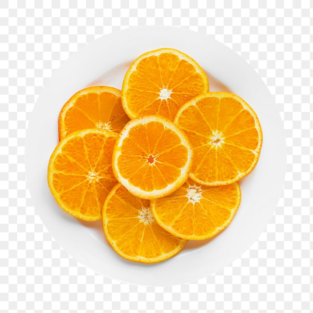 Sliced orange png, food element, transparent background