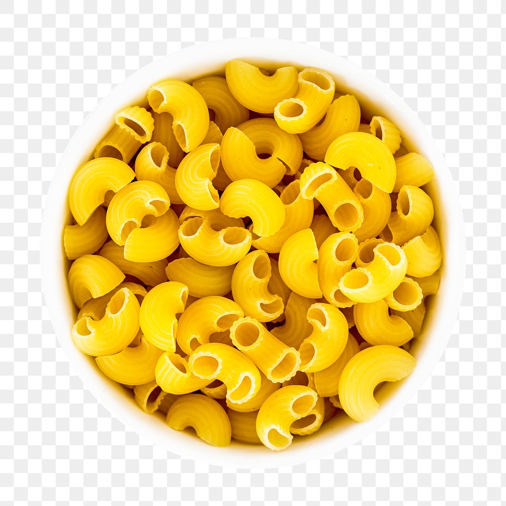 Macaroni elbow png, food element, transparent background