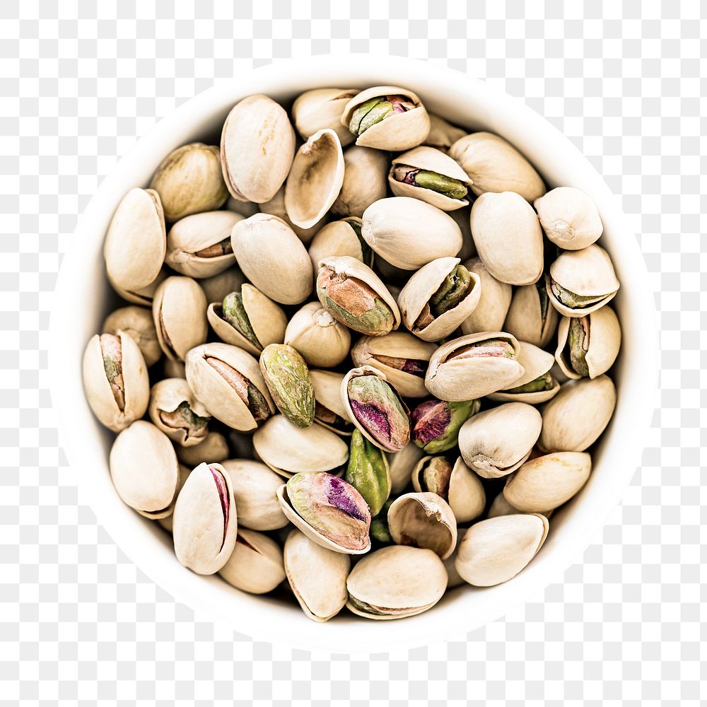 Pistachio bowl png, food element, transparent background