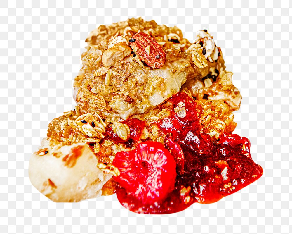 Granola breakfast png, food element, transparent background