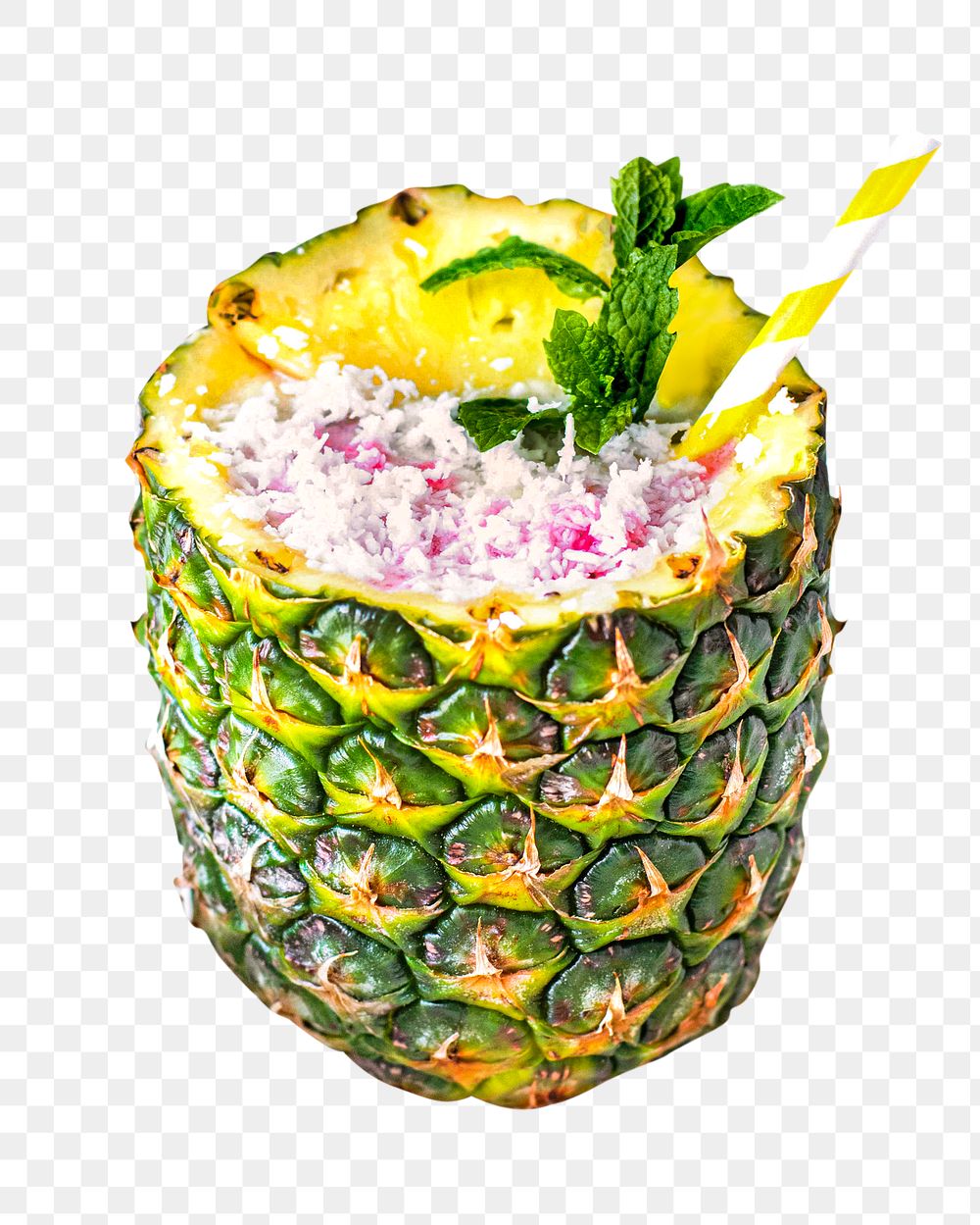 Pineapple drink png, transparent background