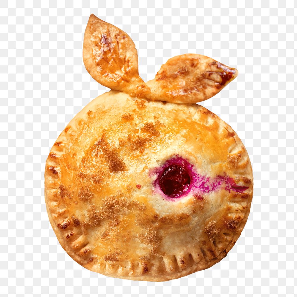 Apple blackberry pie png food, transparent background