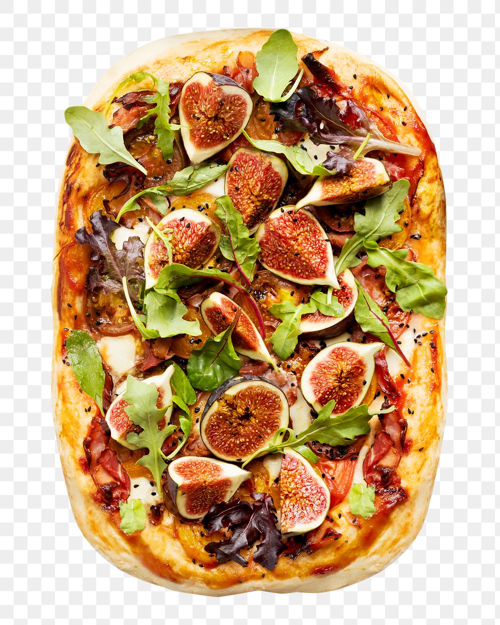 Homemade pizza png collage element, transparent background