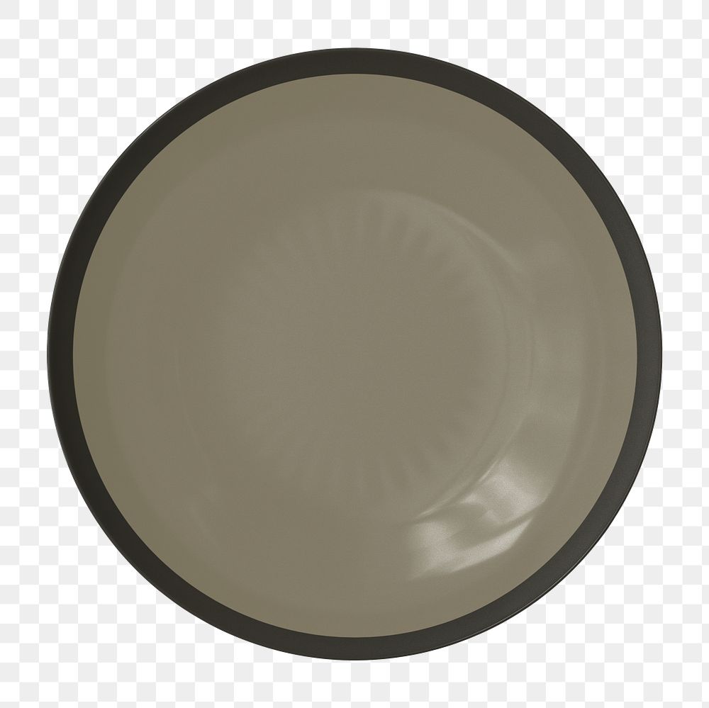 Brown plate png tableware, transparent background