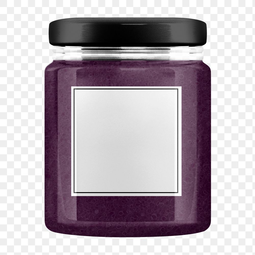 Glass jar png element, food product packaging, transparent background