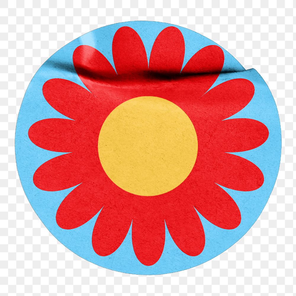 PNG Flower sticker transparent background
