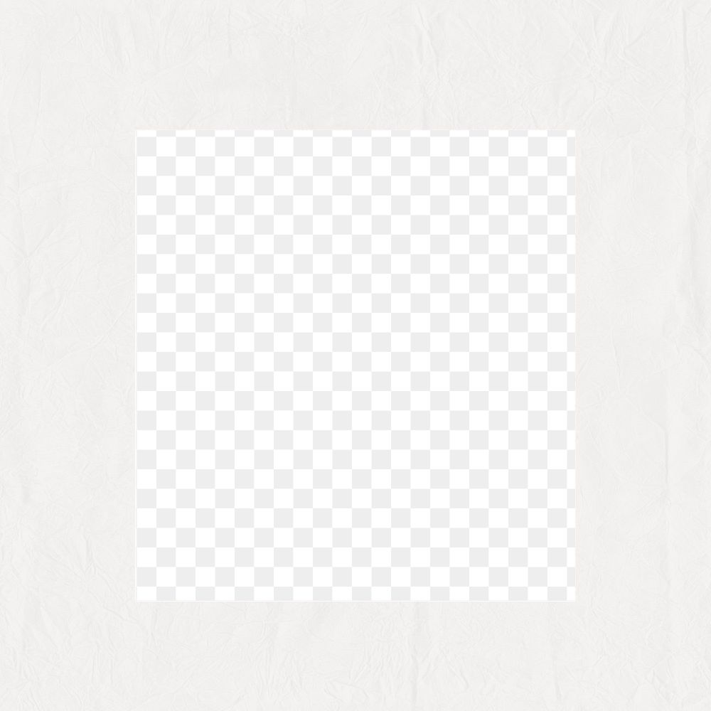 Off-white textured png frame, transparent background