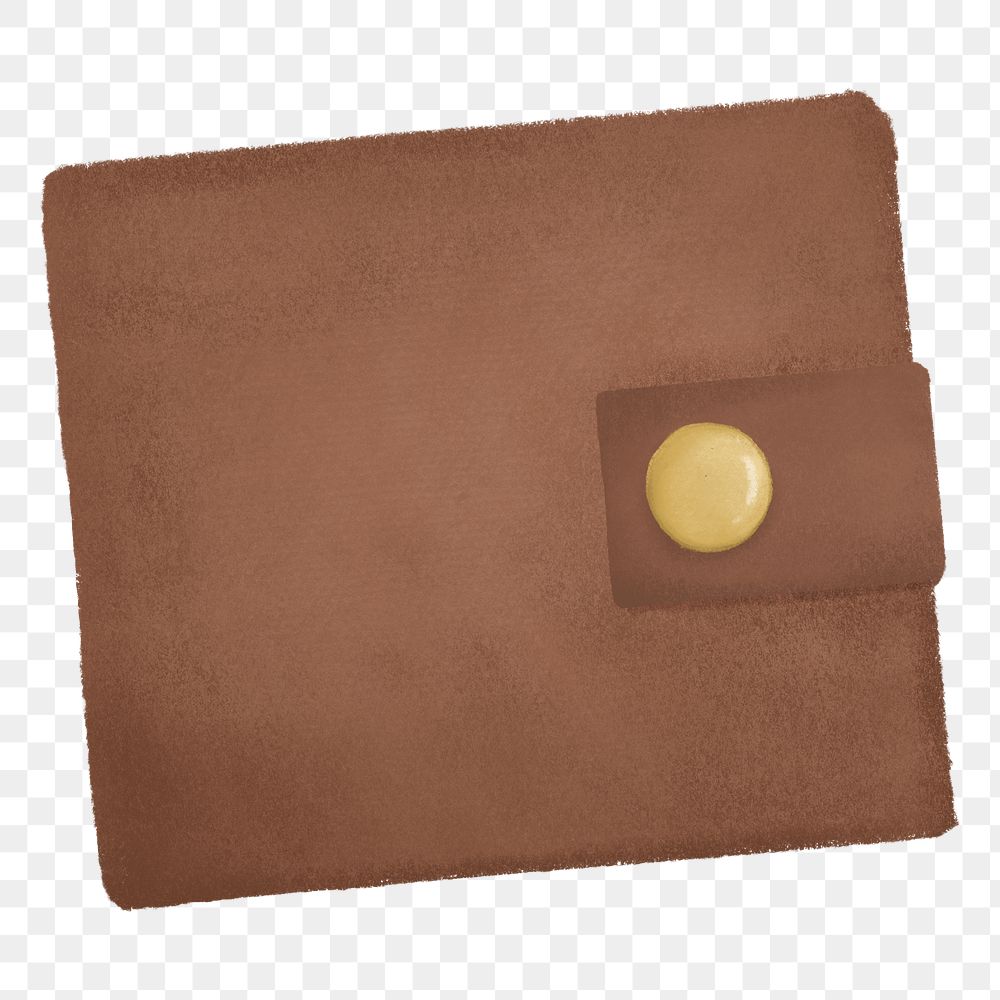 Brown wallet png illustration, transparent background