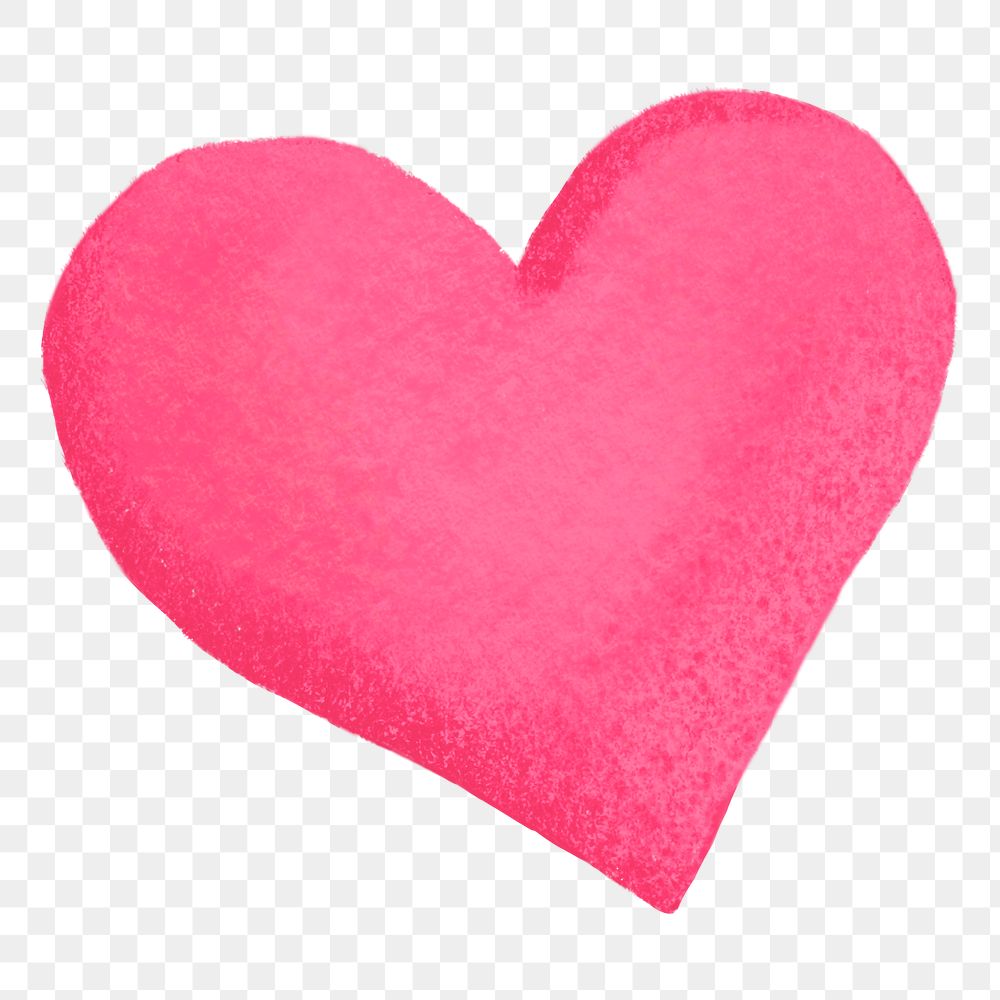Pink heart shape  png sticker, transparent background