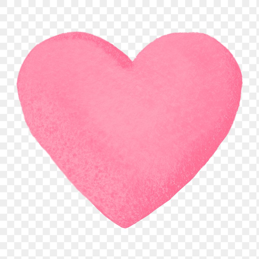 Pink heart shape  png sticker, transparent background
