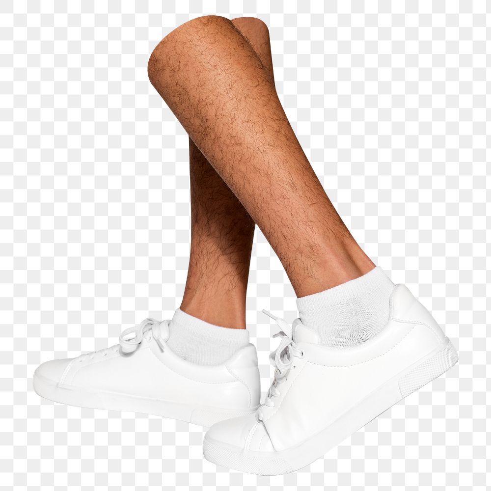 Png white canvas sneakers, transparent background