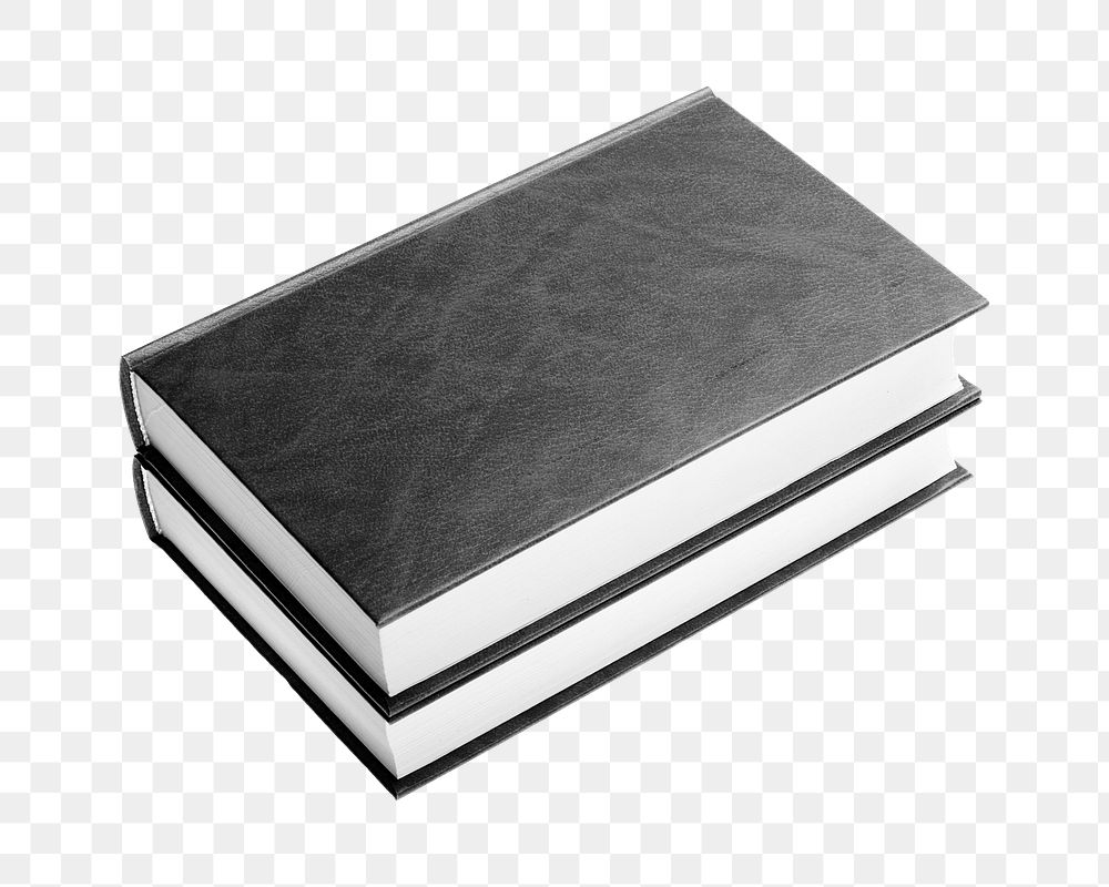 Png black book, isolated object, transparent background