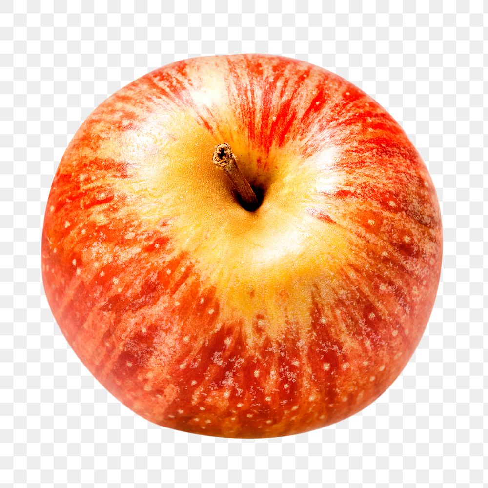 Red sweet apple. png, transparent background