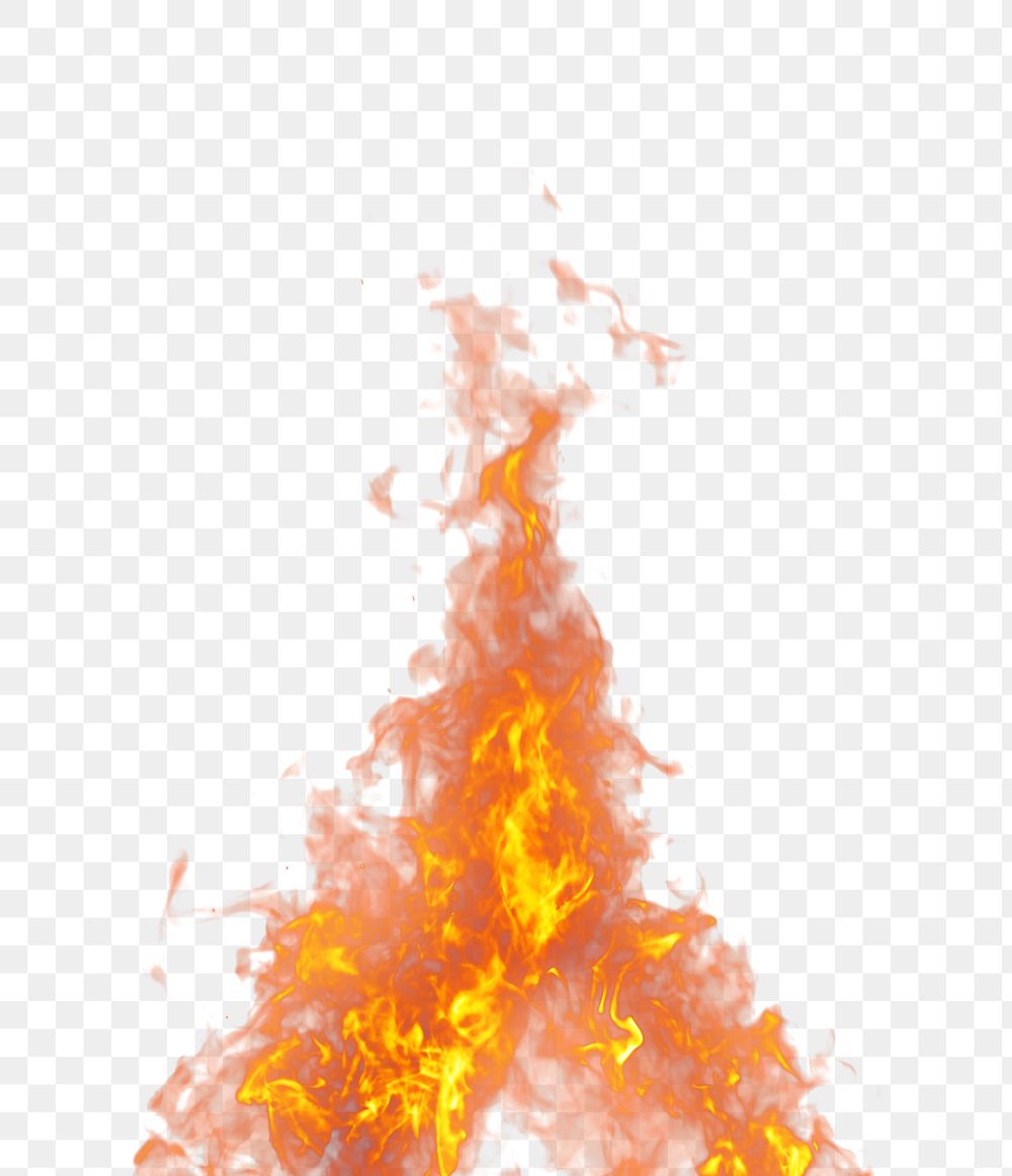Flame png collage element, transparent background