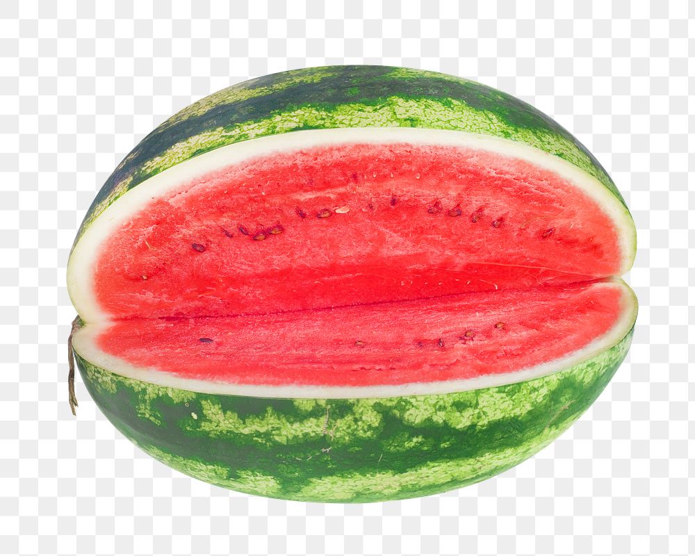 Juicy red watermelon. png, transparent background