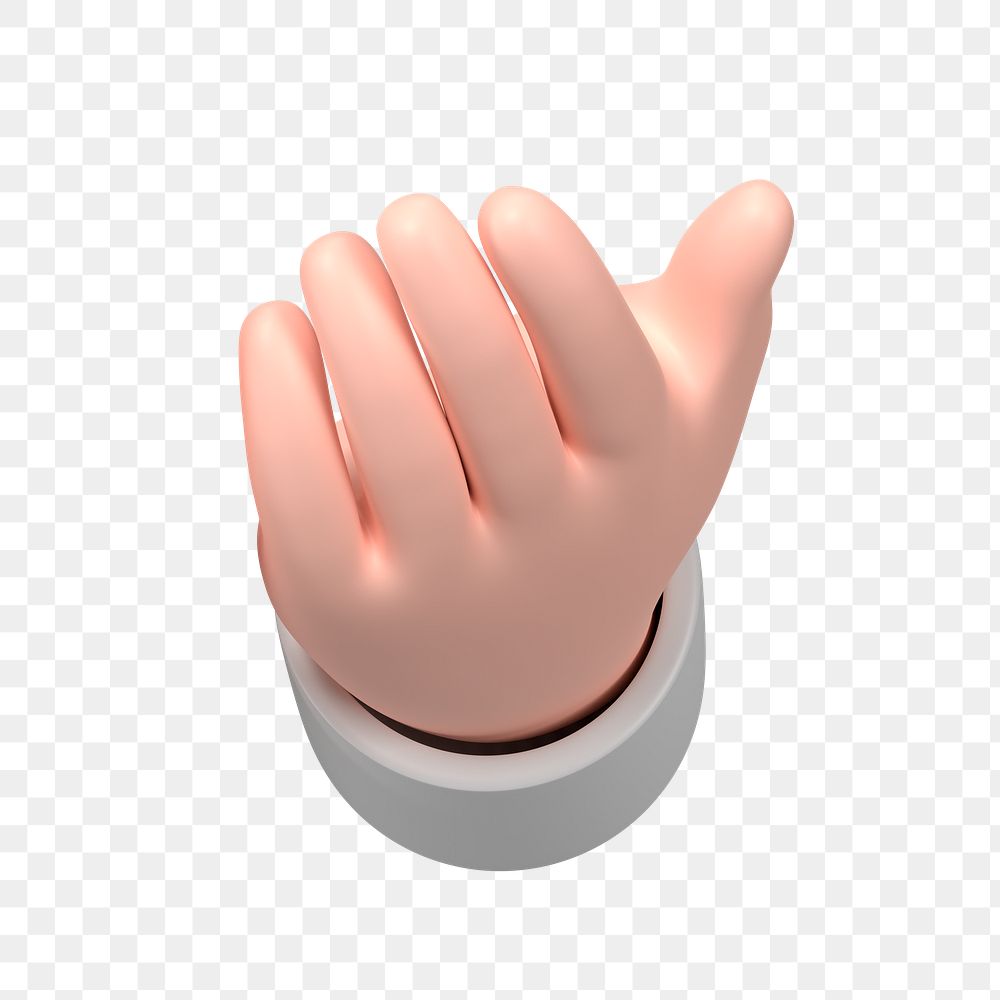 Palm hand png reaching out, 3D gesture illustration, transparent background