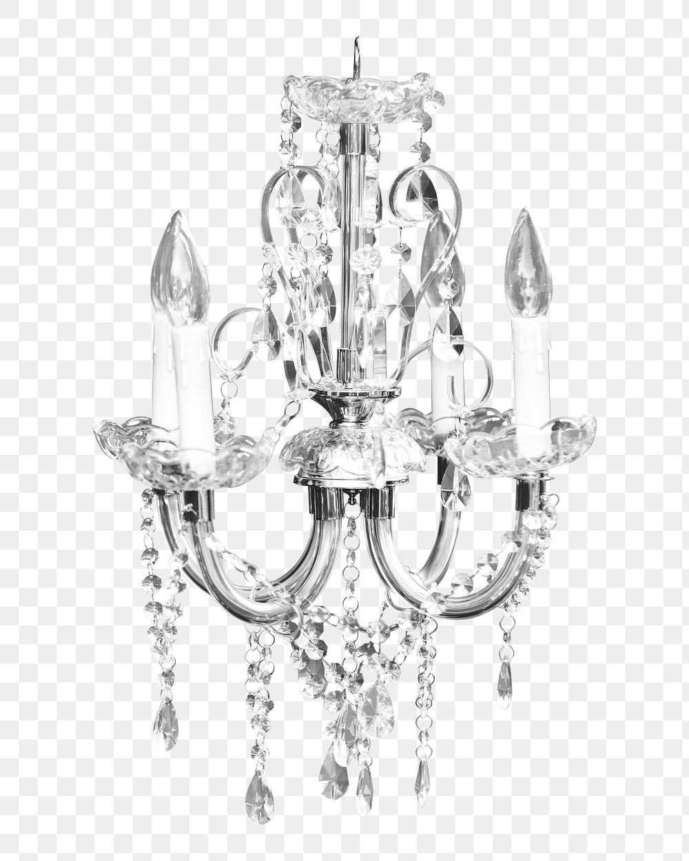 Chandelier png collage element, transparent background