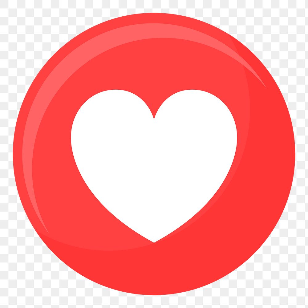 Heart emoticon png, transparent background