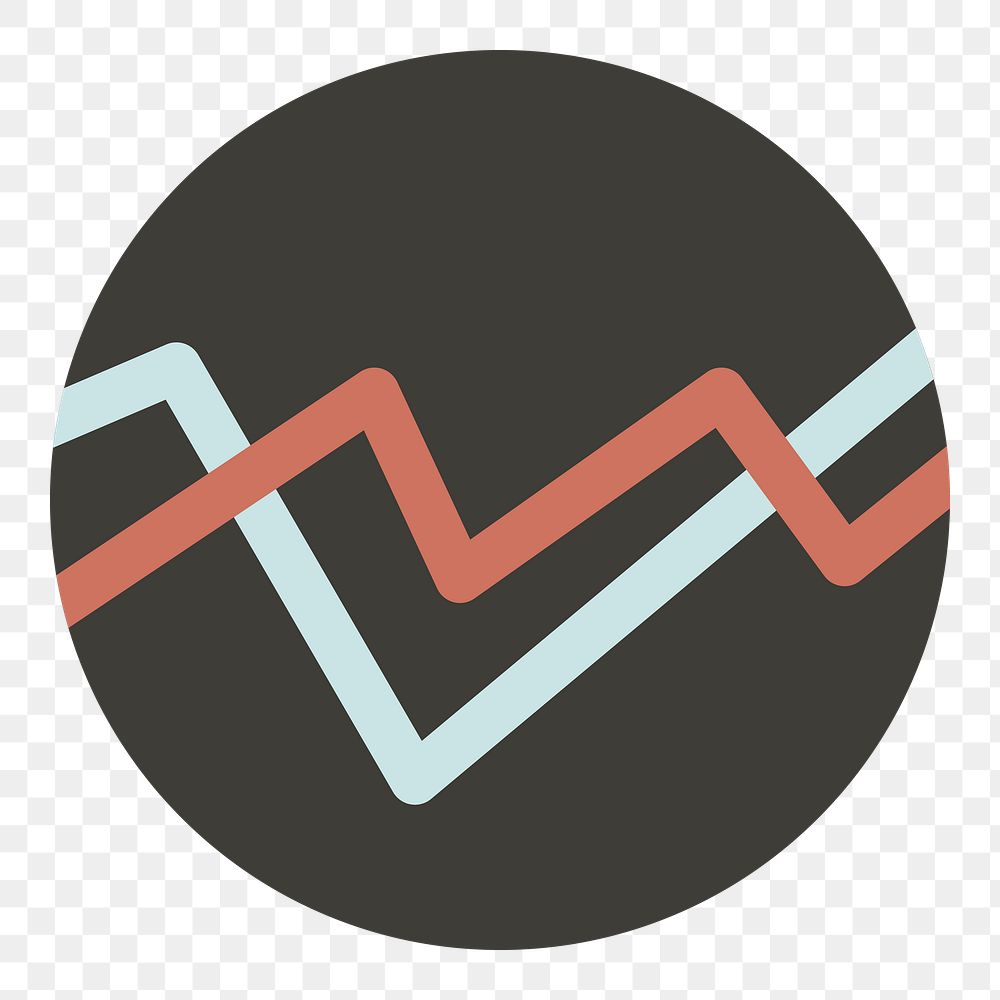 PNG  business graph illustration sticker, transparent background