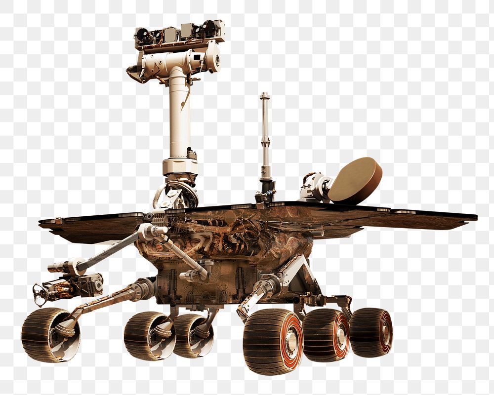 Png exploration rover, isolated collage element, transparent background