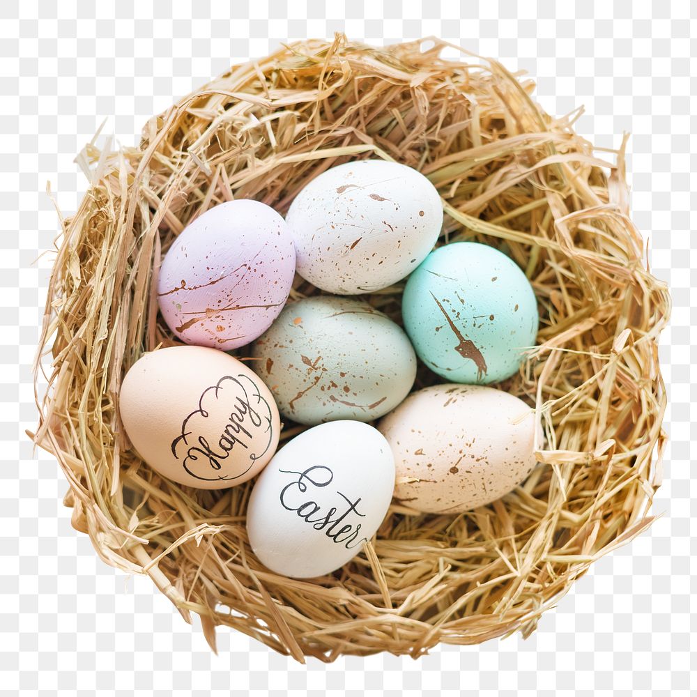Easter eggs png, isolated object, transparent background
