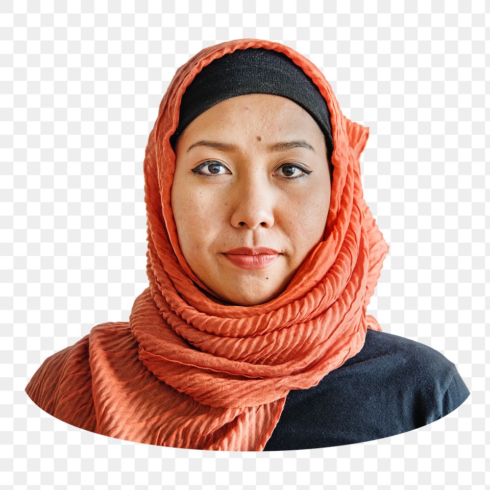 PNG muslim woman in hijab, collage element, transparent background