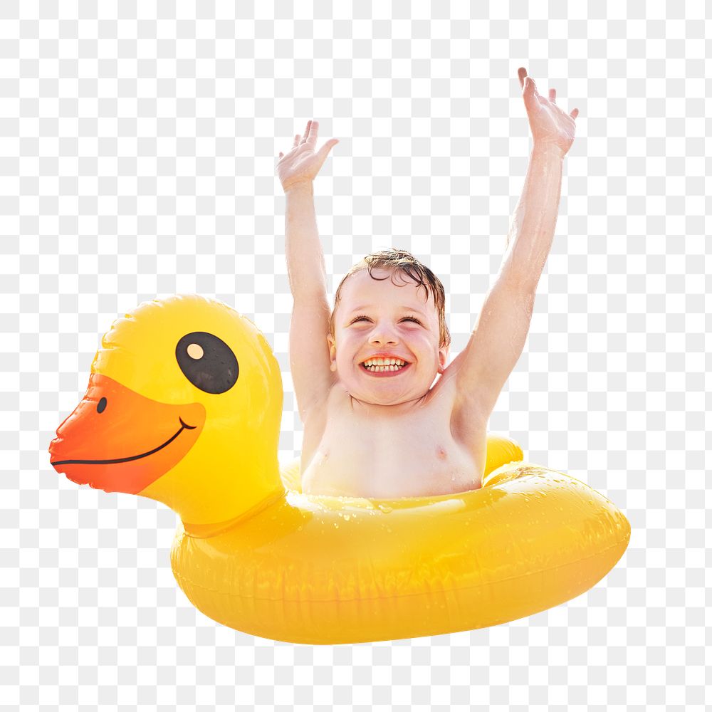 Boy pool swimming png, transparent background