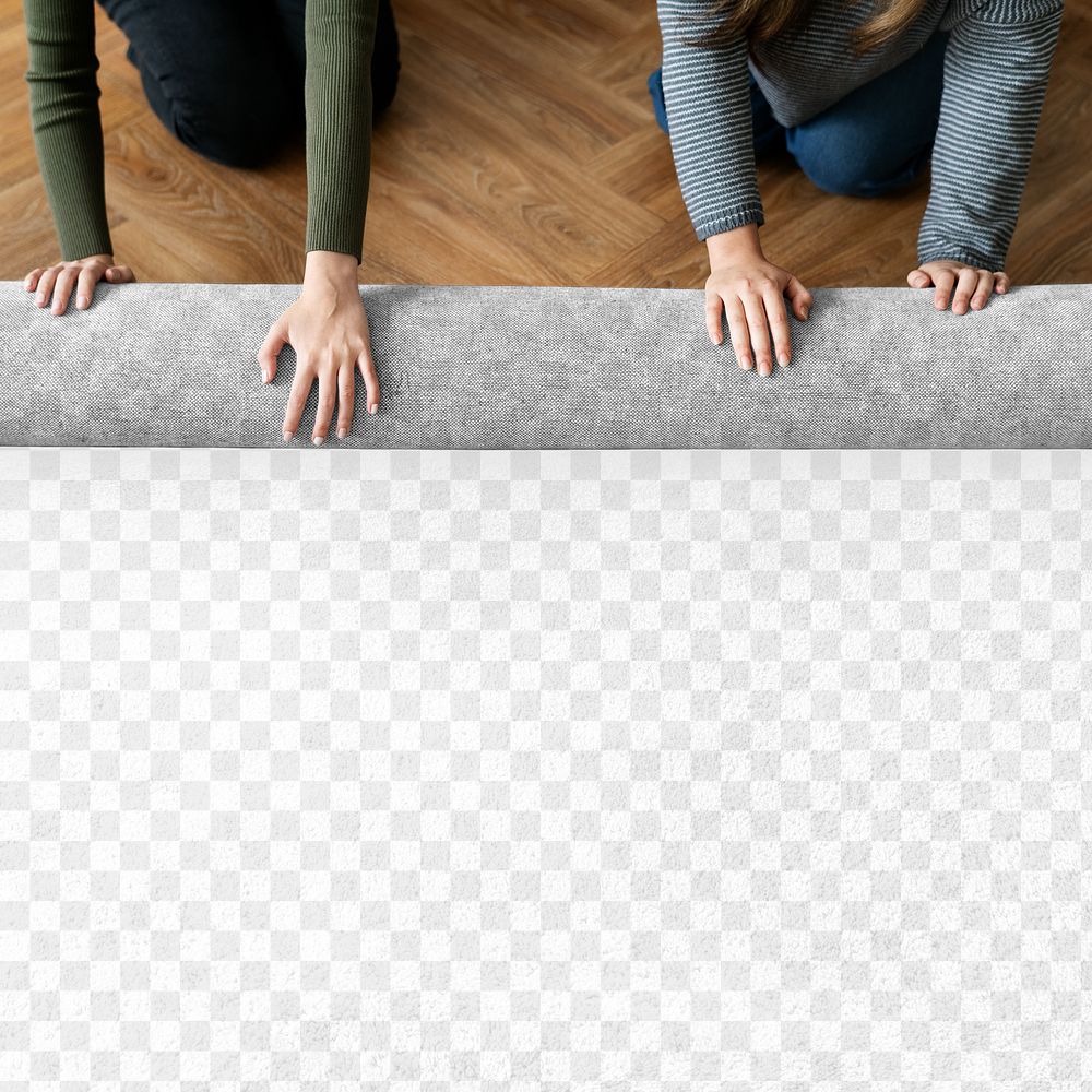 Carpet png mockup, transparent design