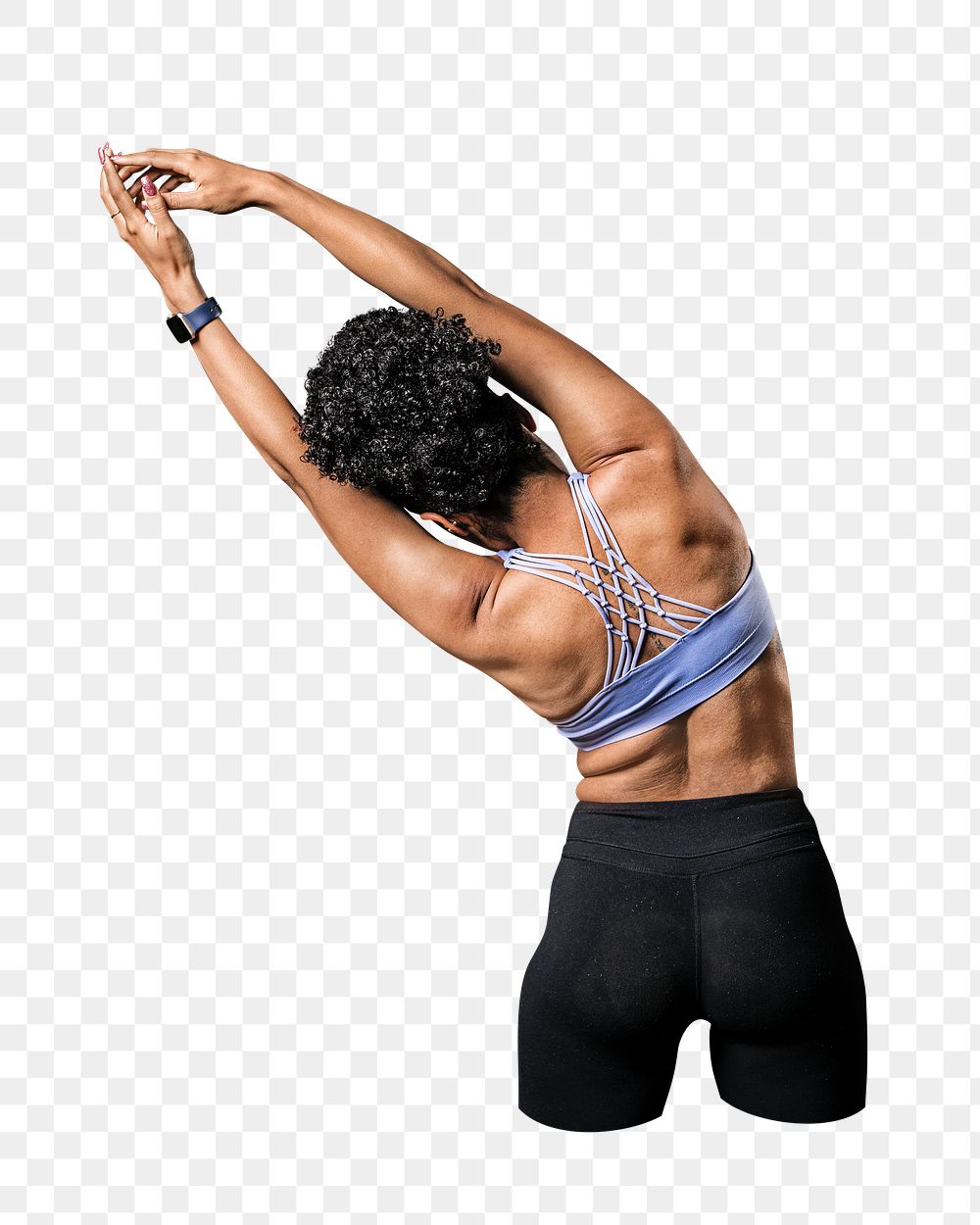 Black woman in sportswear transparent png