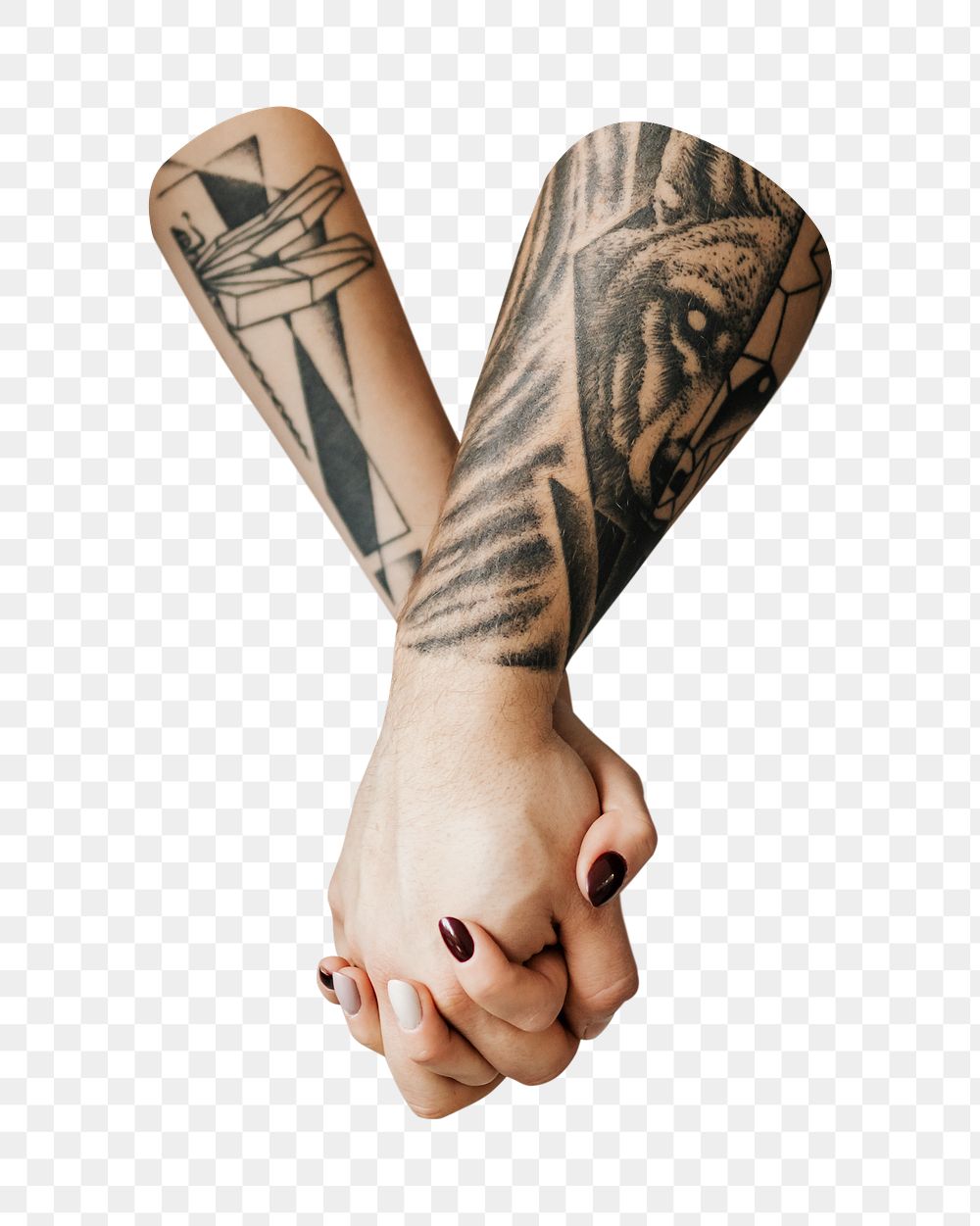 Holding hands png, transparent background