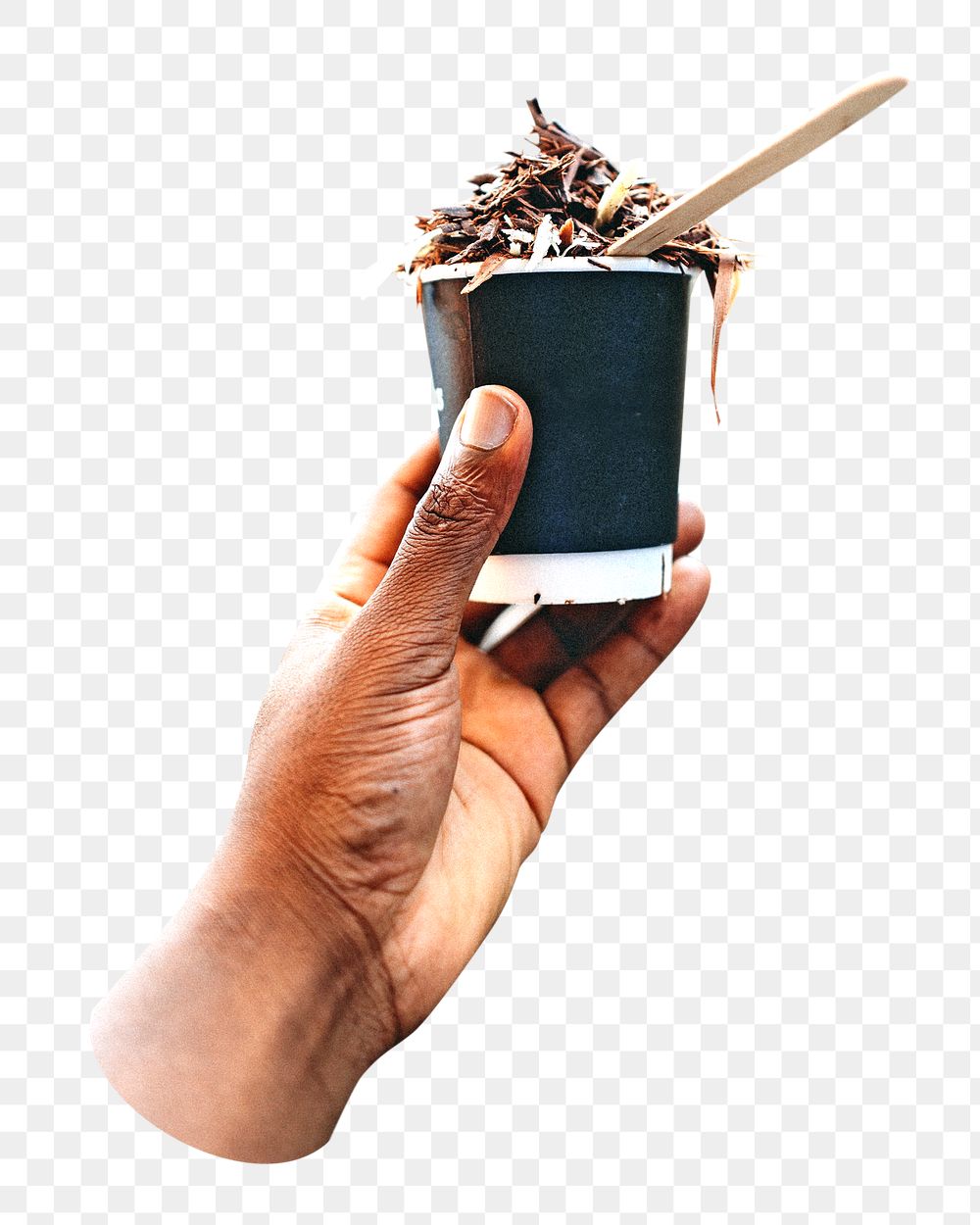 PNG hand holding ice cream, collage element, transparent background