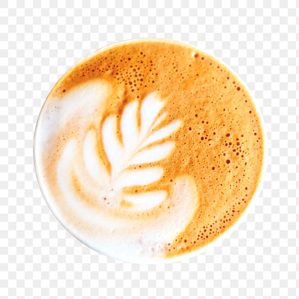 PNG Coffee latte, collage element, transparent background