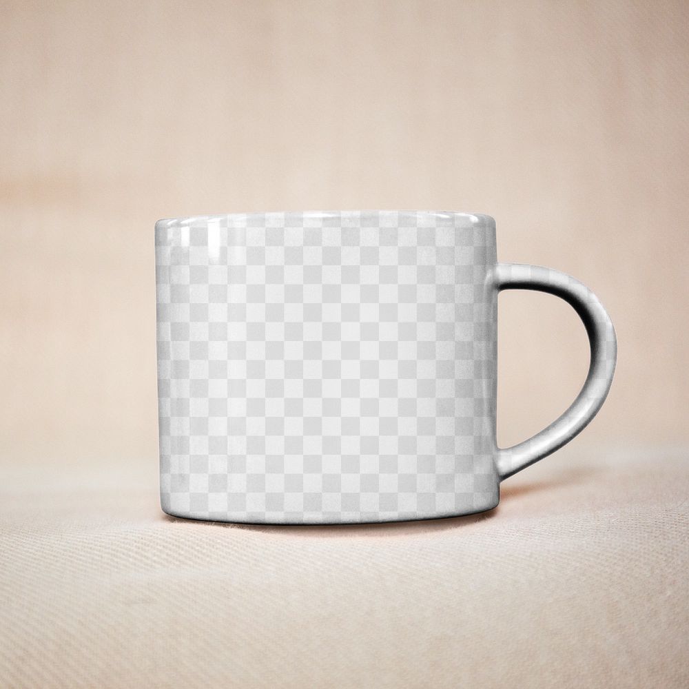 Coffee mug png mockup, transparent design