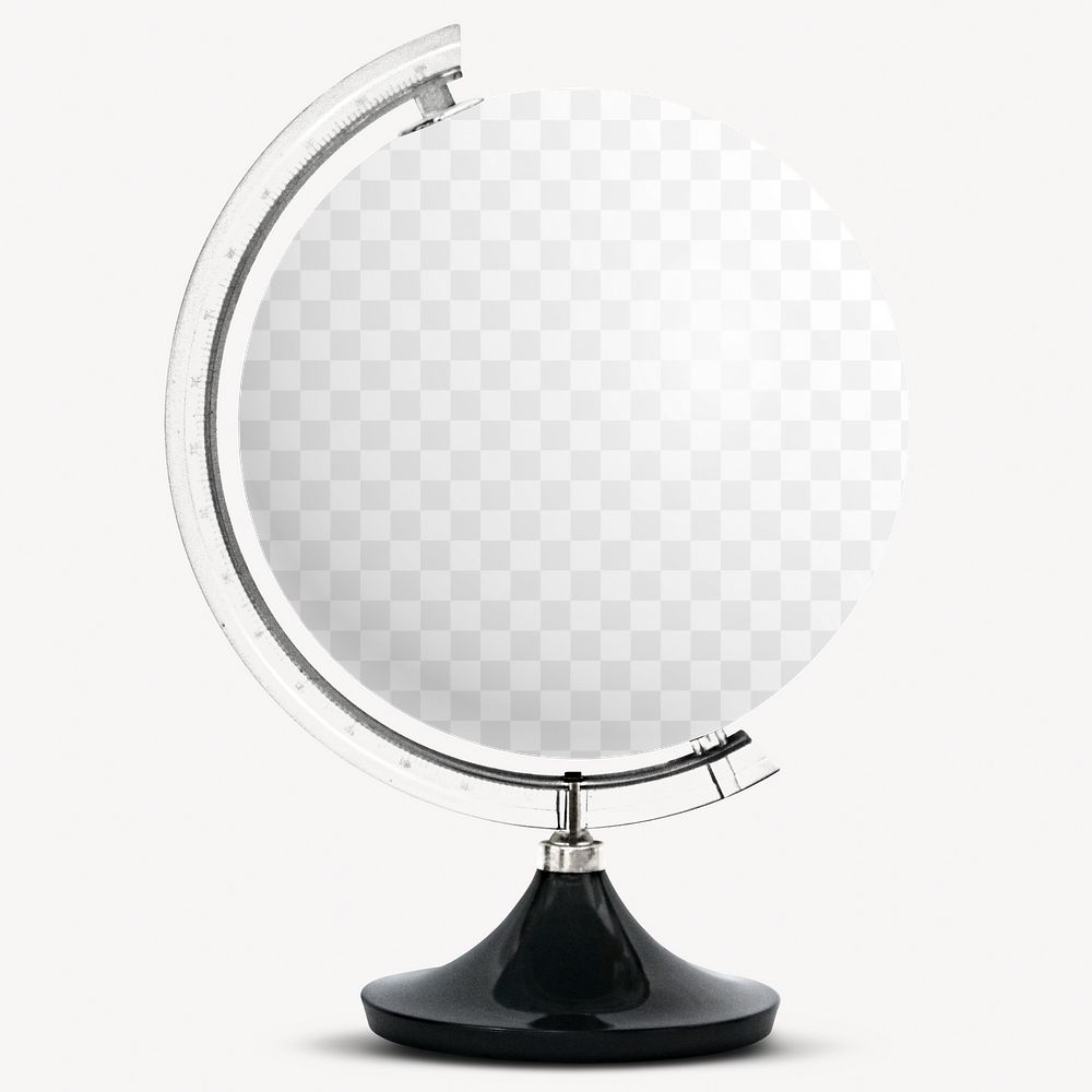 Globe ball png mockup, transparent design