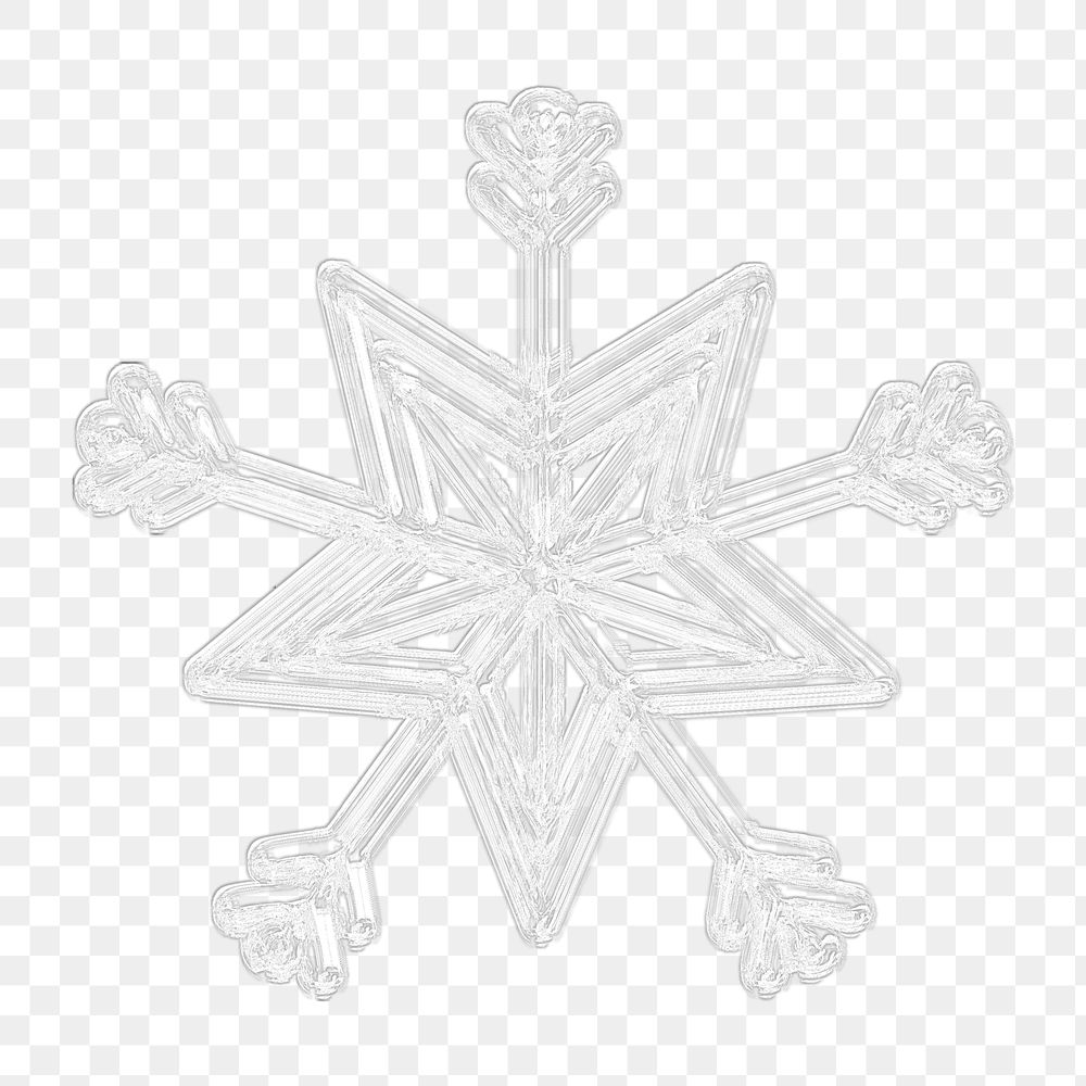 PNG frozen ice crystal, collage element, transparent background