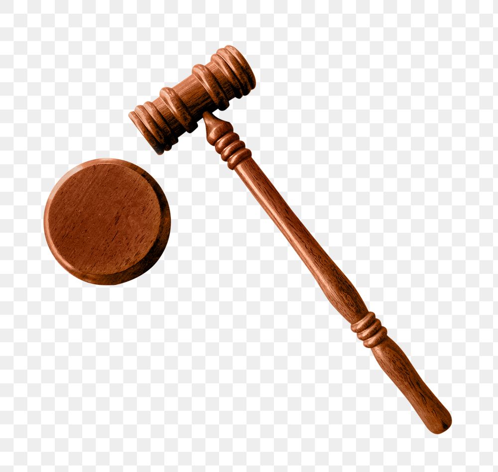 Gavel png collage element, transparent background