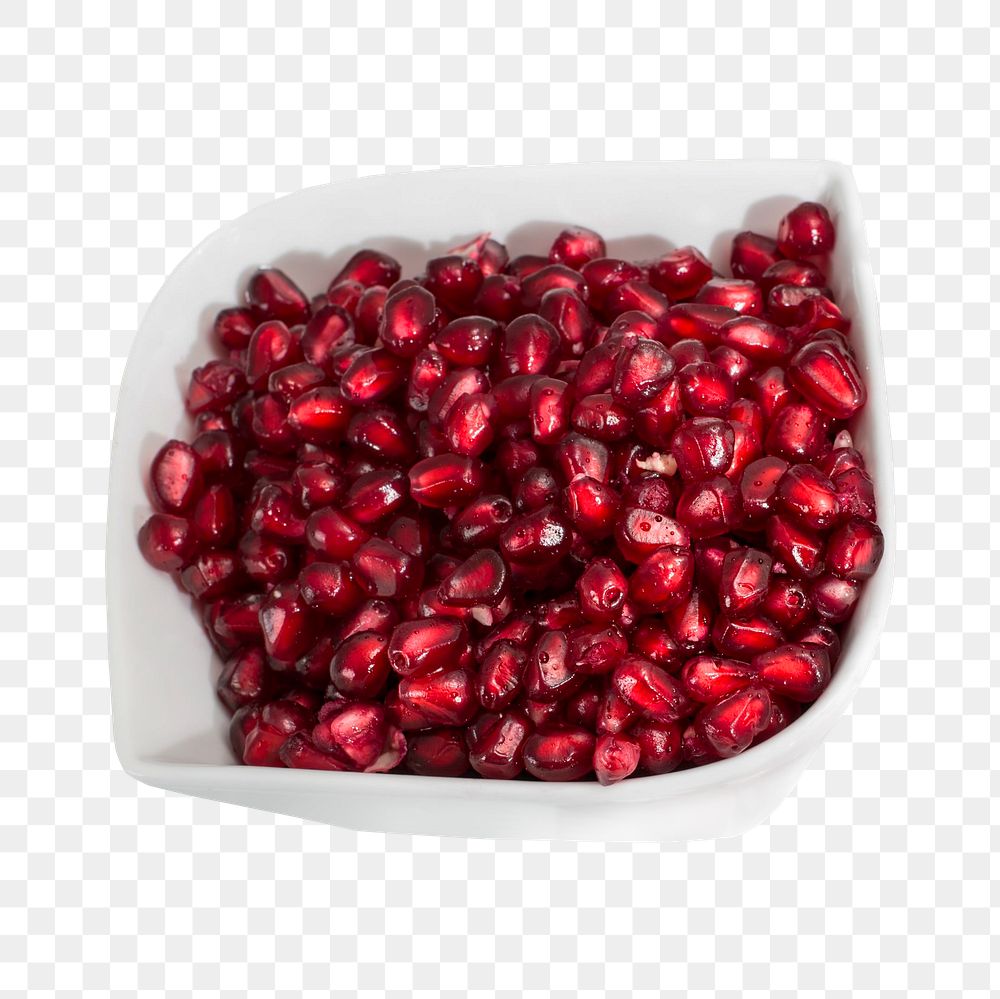 Red pomegranate png collage element, transparent background
