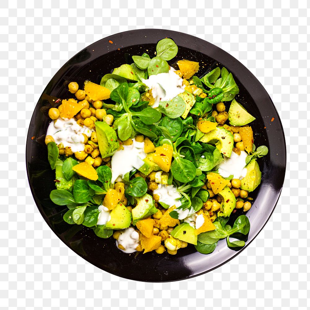 Salad png collage element, transparent background