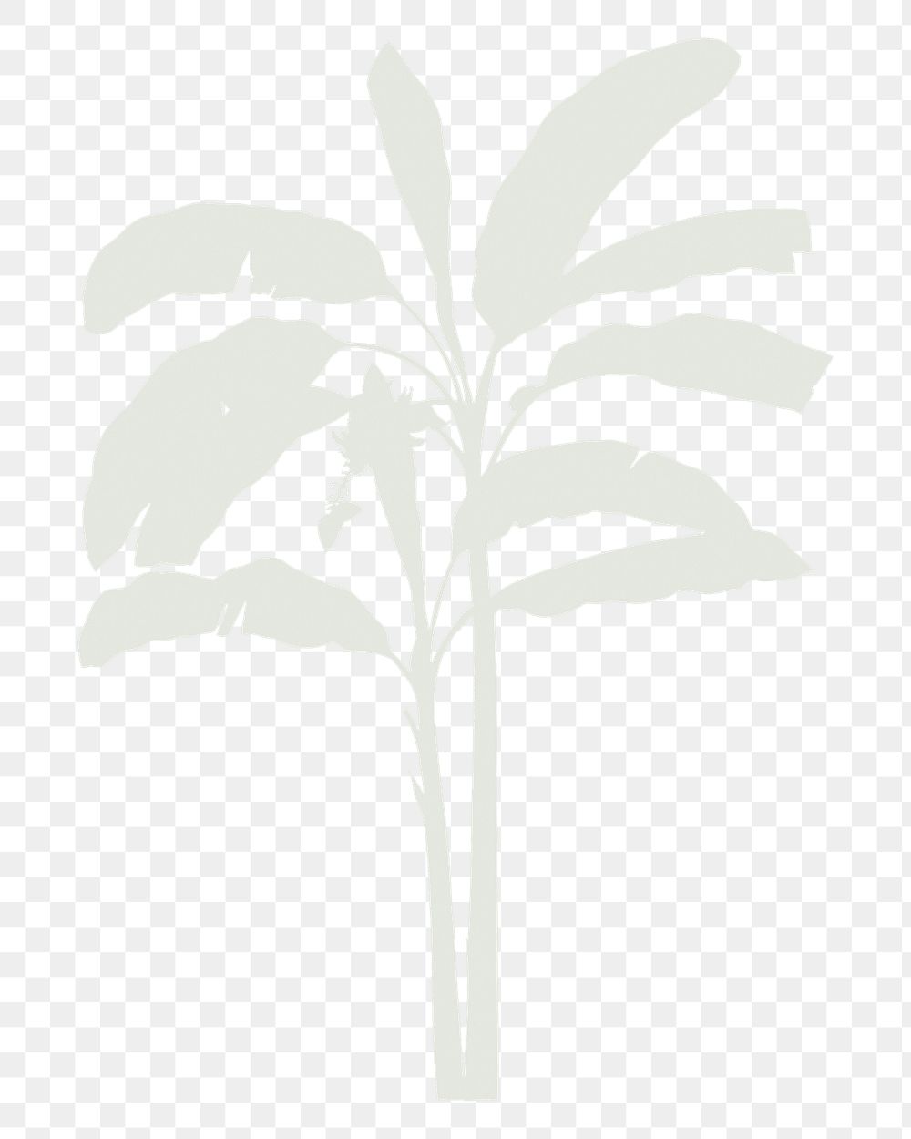 Png pastel green tree silhouette on transparent background