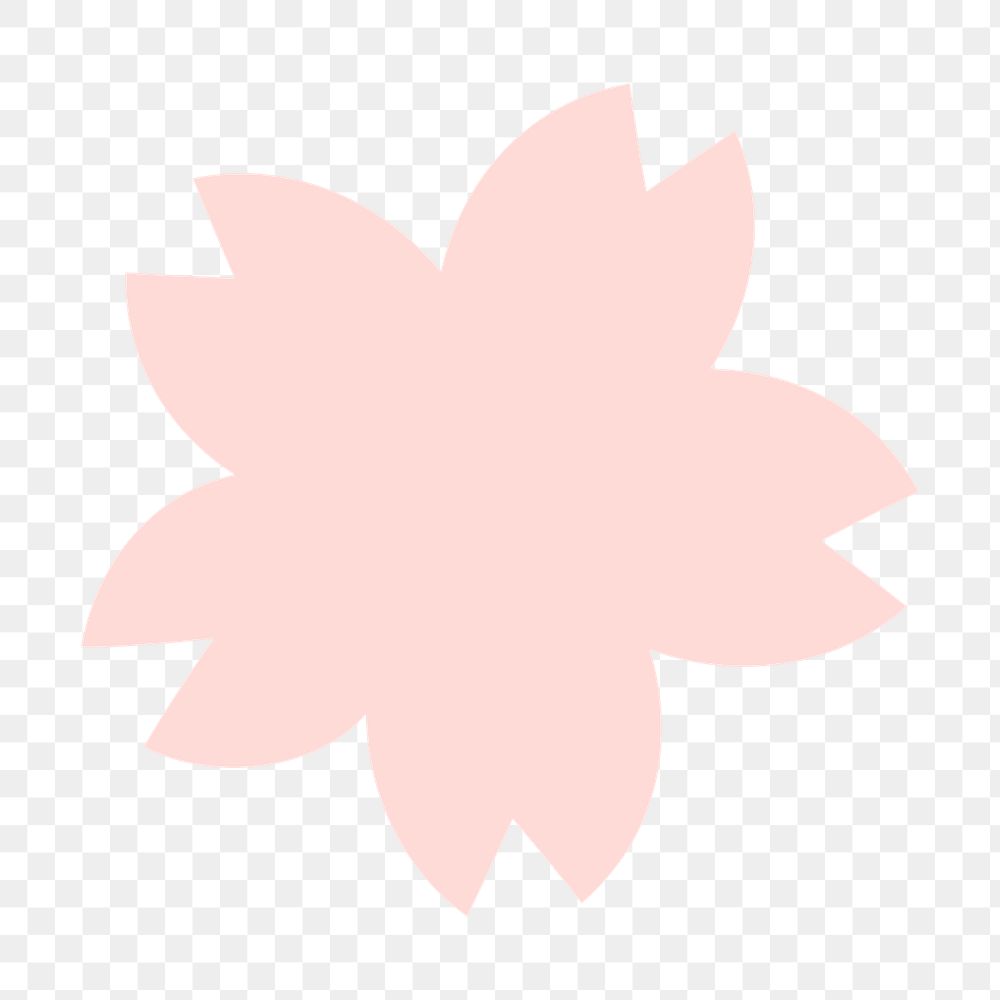 Pink flower png illustration, transparent background