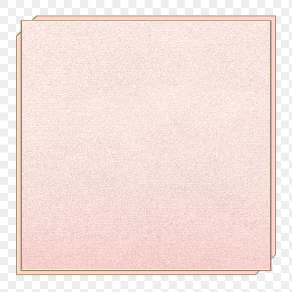 Pink square png shape on transparent background