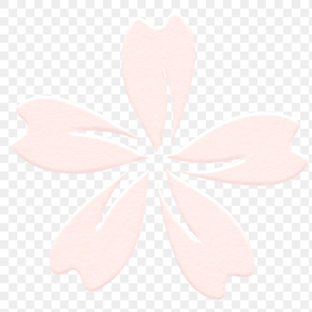 Pink png flower on transparent background, sakura illustration